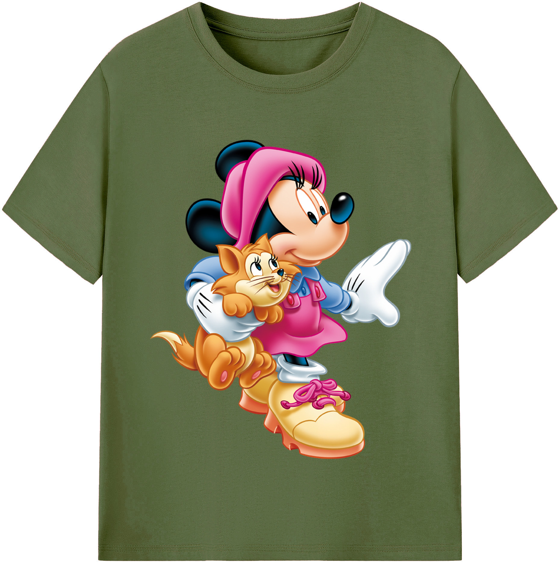 （画像用） ミッキーマウス Mickey Mouse 綿100％半袖Tシャツ（フロントプリント）